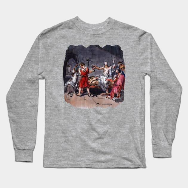 Death of Socrates Long Sleeve T-Shirt by Kenny Routt